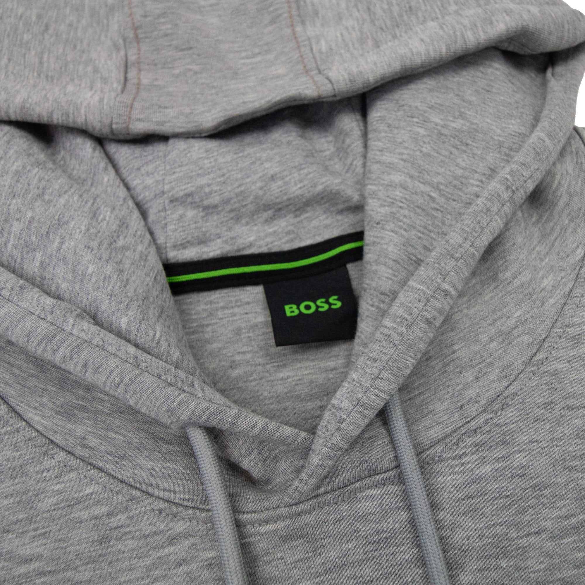 Hugo Boss Soody 2 Curved Logo Hooded Sweatshirt Grey 059