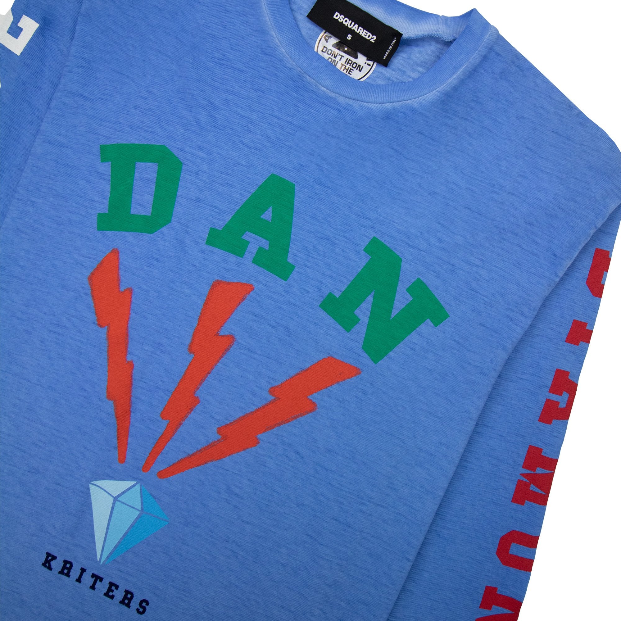 Dsquared2 Dan Kriters Lightening Detail L/s T Shirt Blue
