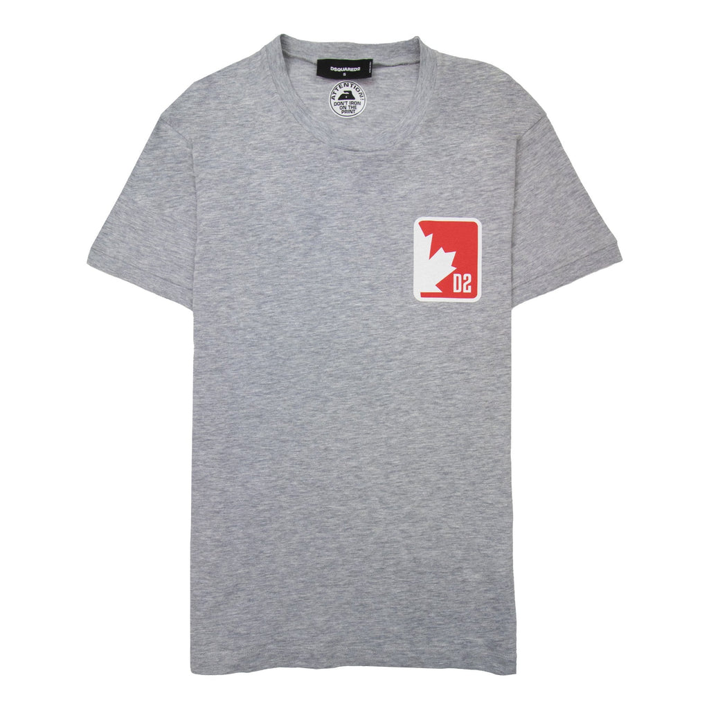 Dsquared2 D2 Patch Logo T Shirt Grey