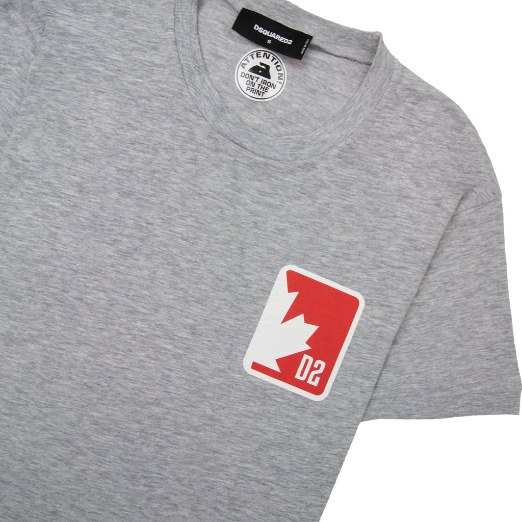 Dsquared2 D2 Patch Logo T Shirt Grey