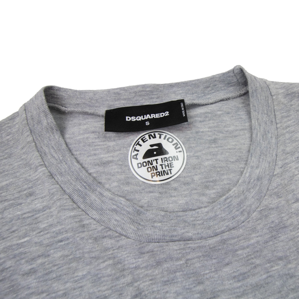 Dsquared2 D2 Patch Logo T Shirt Grey