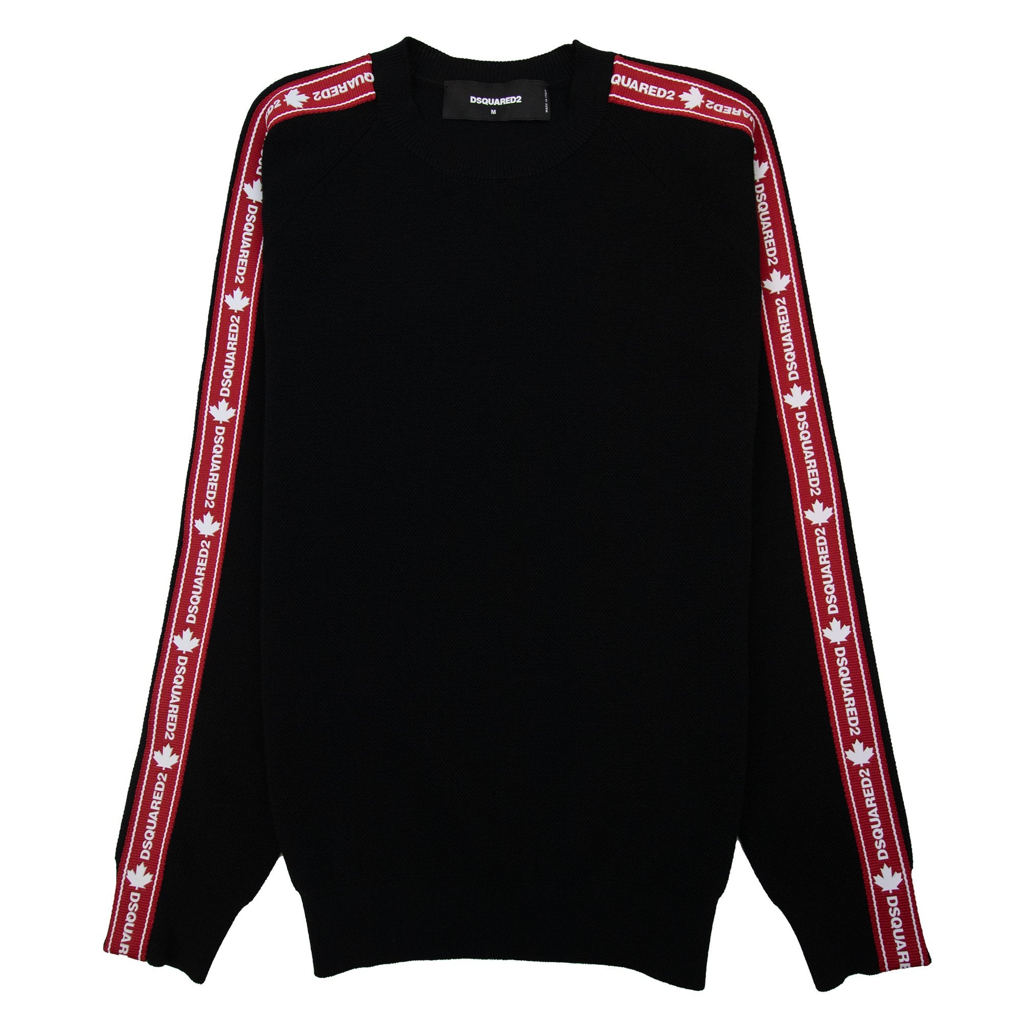Dsquared2 Tape Detail Knitted Sweatshirt Black