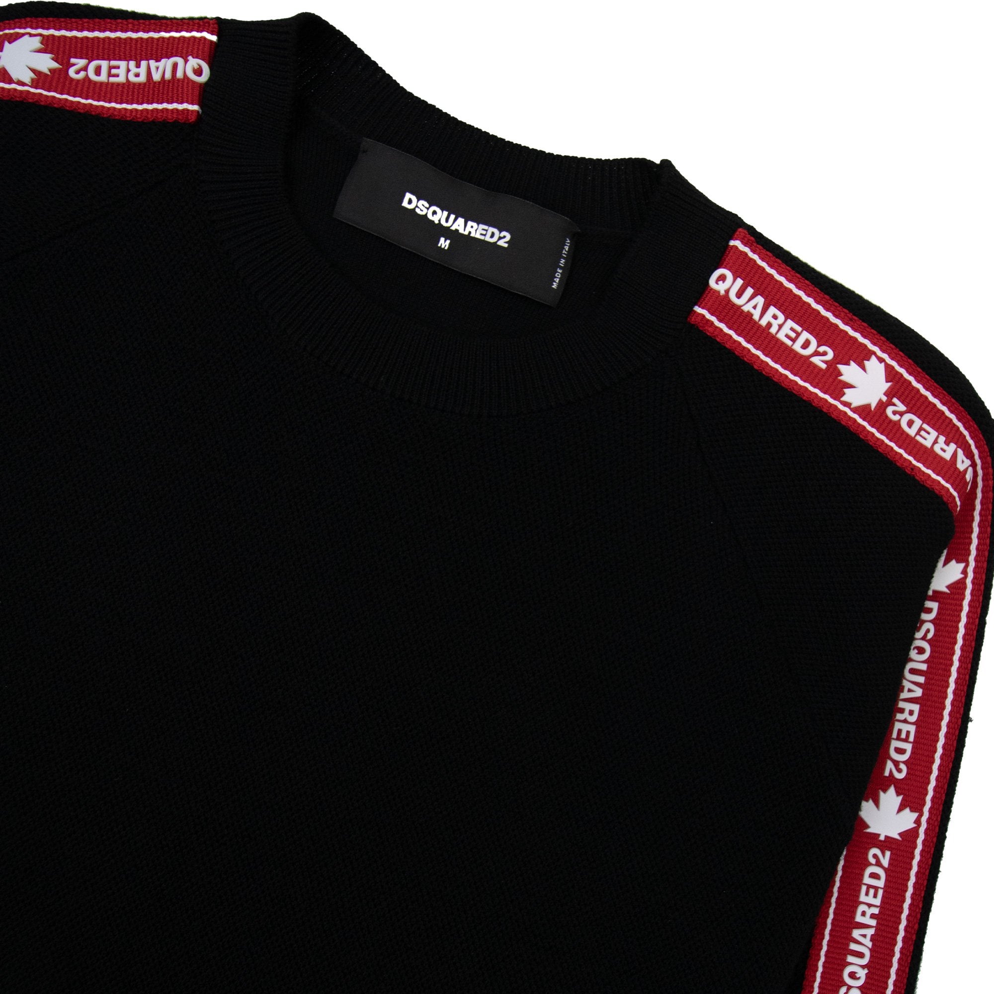 Dsquared2 Tape Detail Knitted Sweatshirt Black