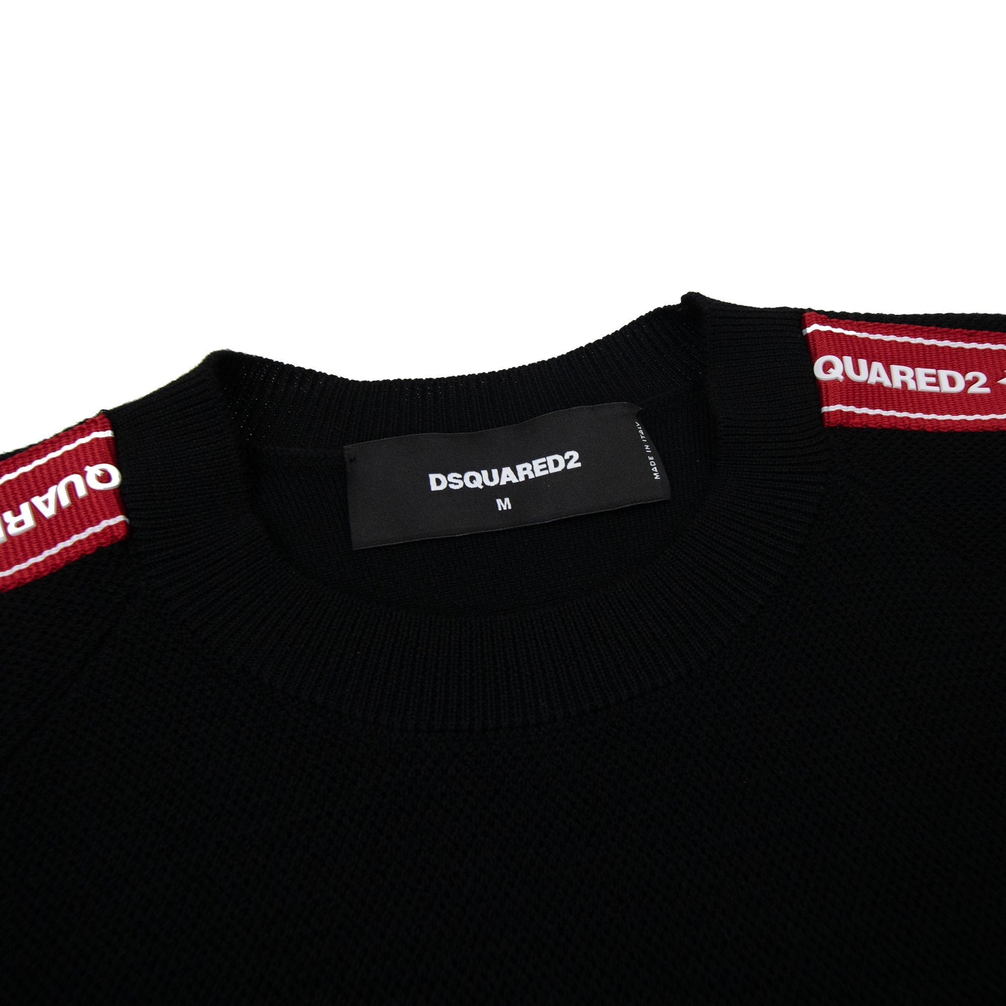 Dsquared2 Tape Detail Knitted Sweatshirt Black