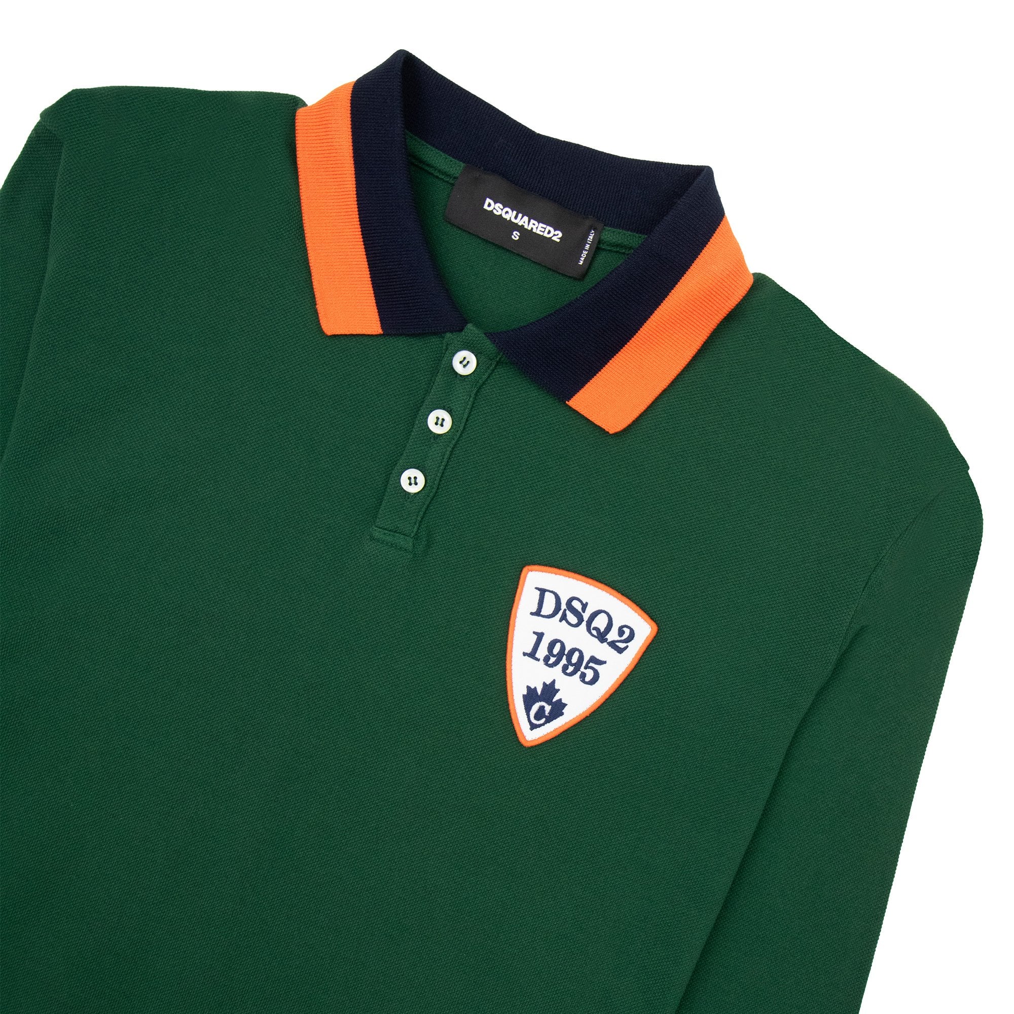 Dsquared2 Dsq2 Embroidered Logo L/s Polo Green 650