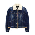 Dsquared2 Faux Shearling Lined Denim Jacket Denim 470