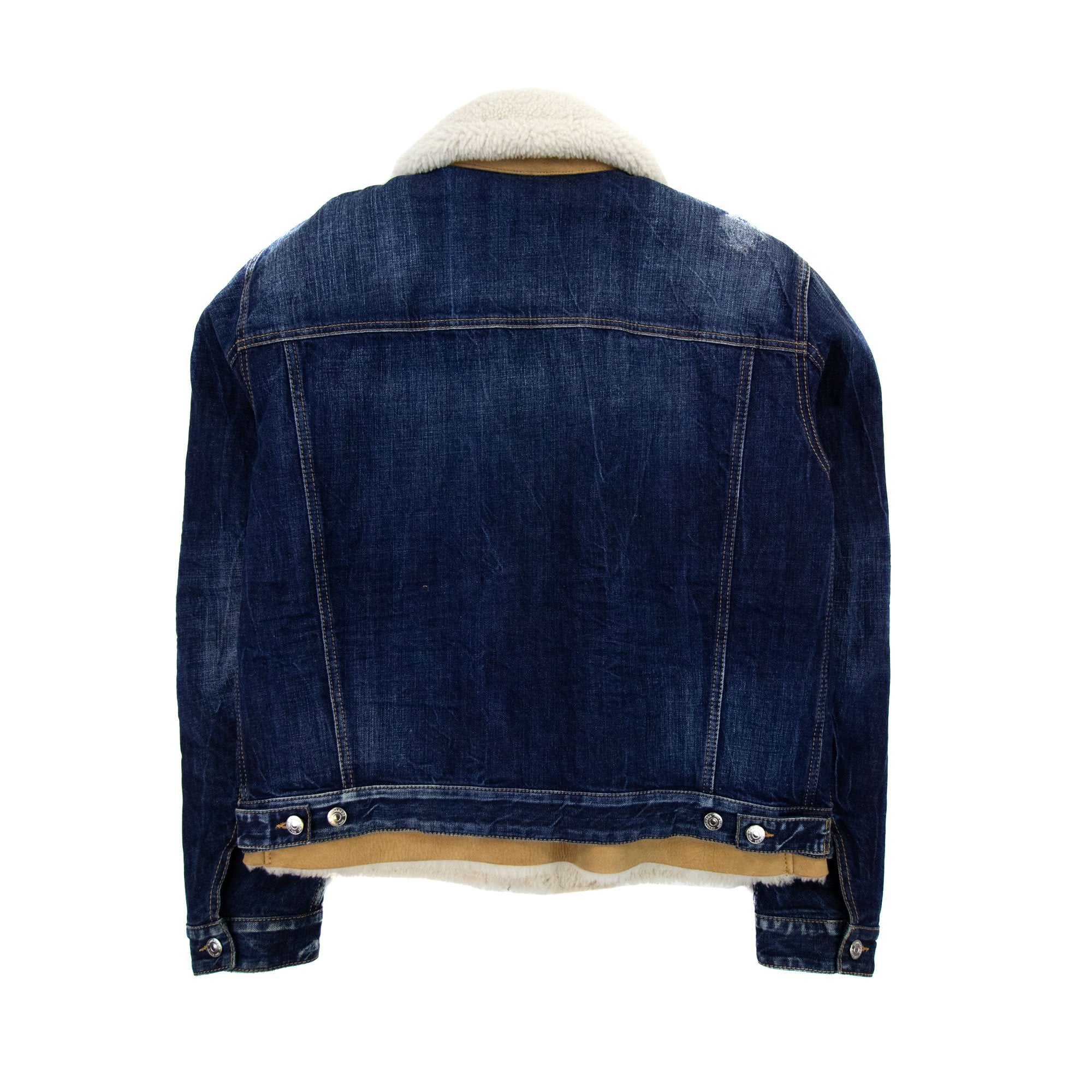 Dsquared2 Faux Shearling Lined Denim Jacket Denim 470