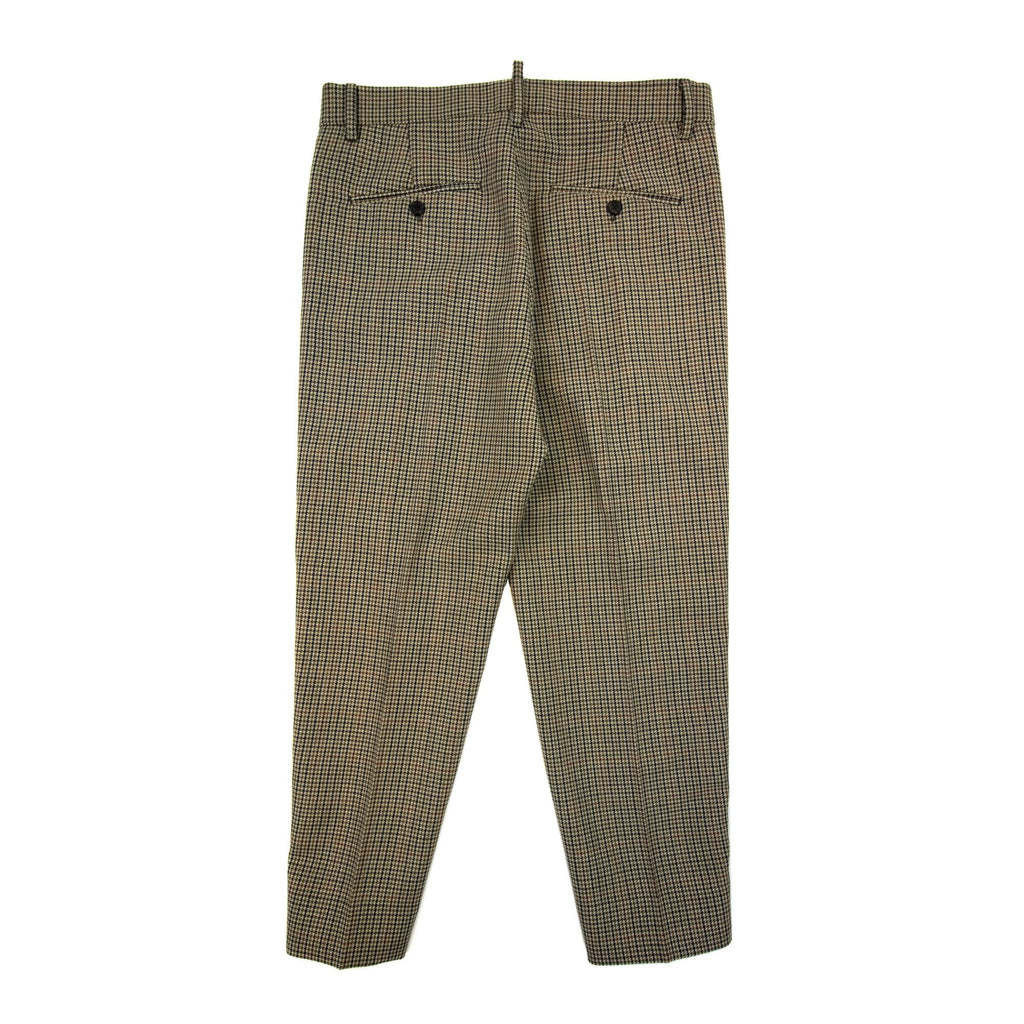 Dsquared2 Check Pattern Tape Logo Trouser Beige 001