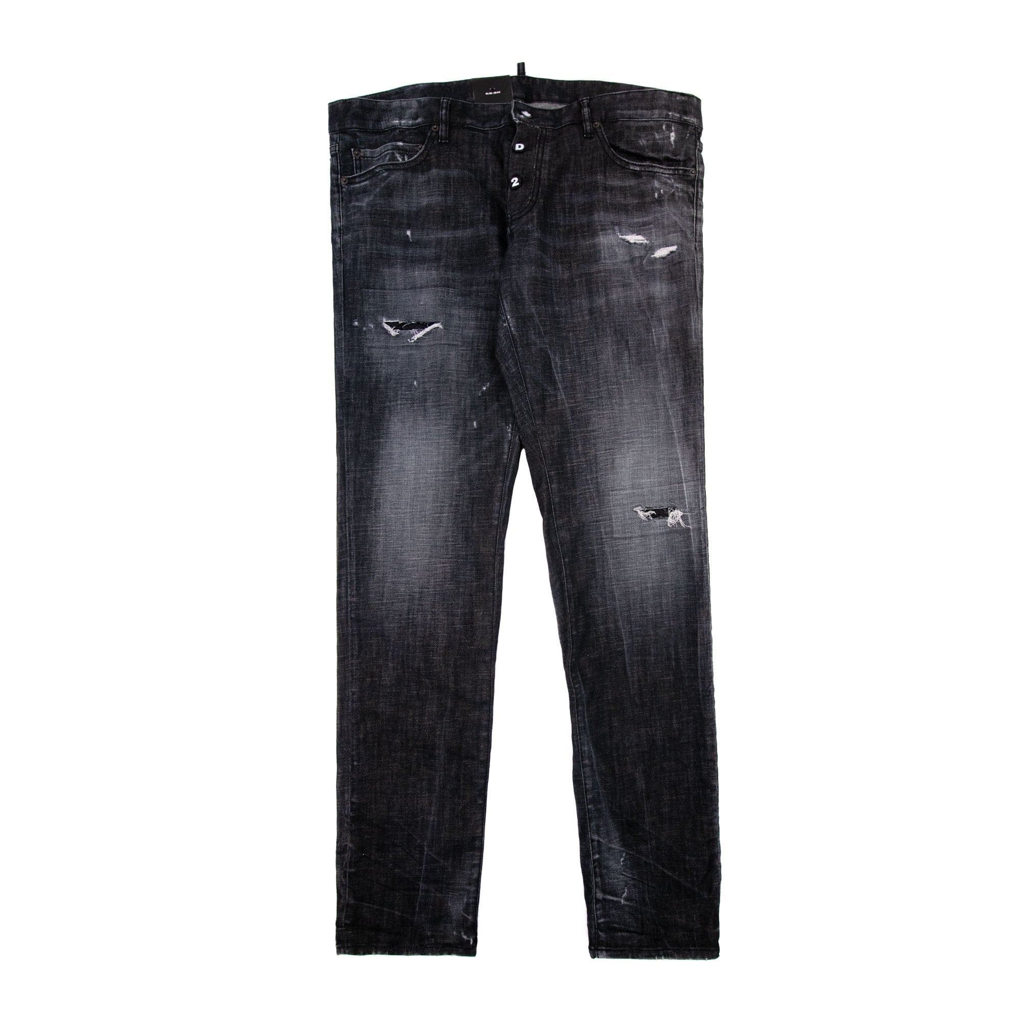 Dsquared2 1964 Ripped Slim Fit Jean Black 900