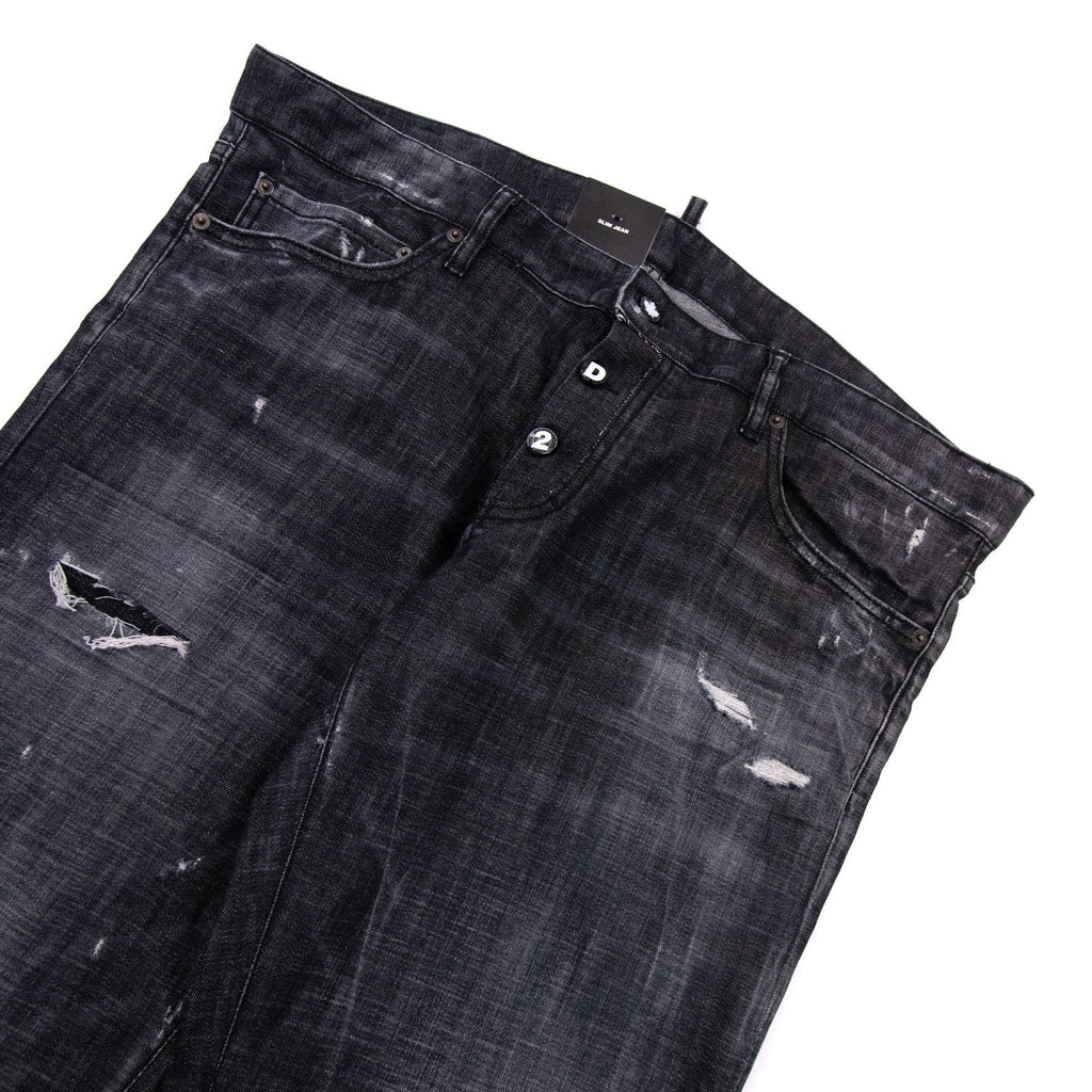 Dsquared2 1964 Ripped Slim Fit Jean Black 900