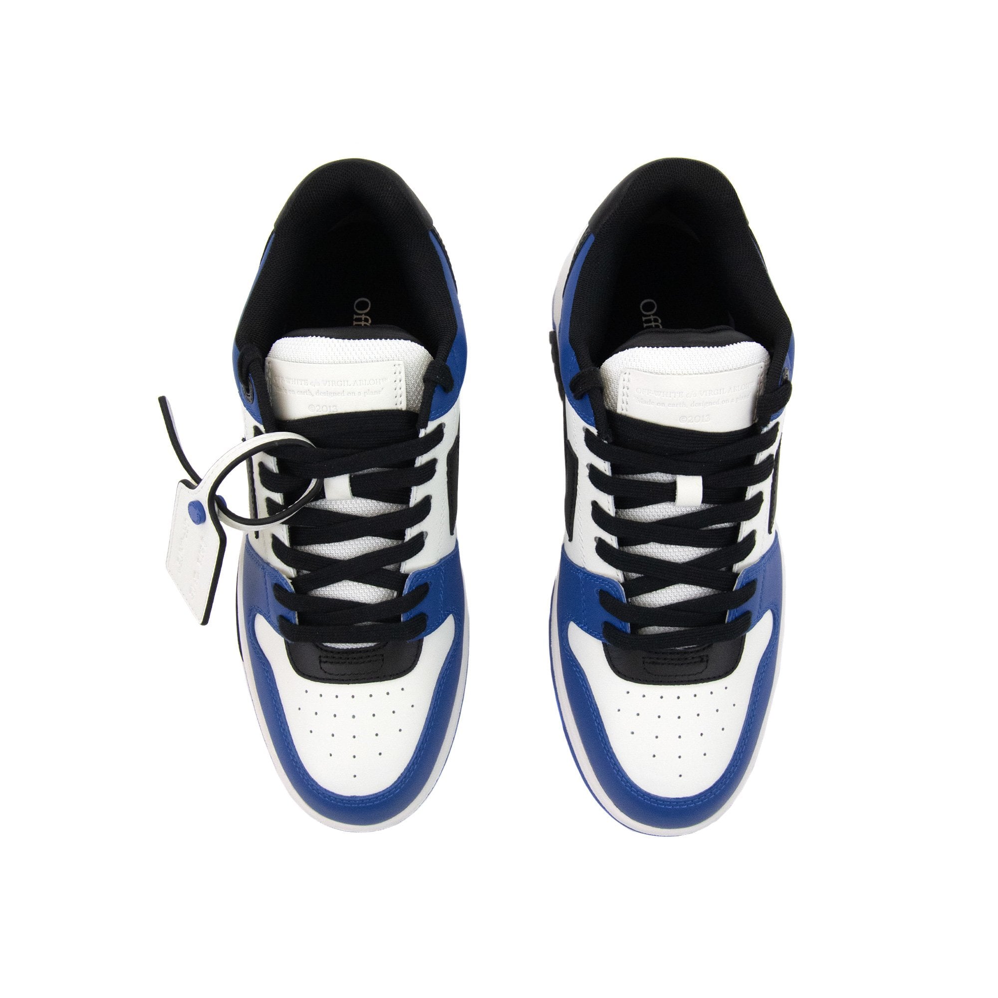 Off White Out Of Office Calf Leather Sneaker Blue/black