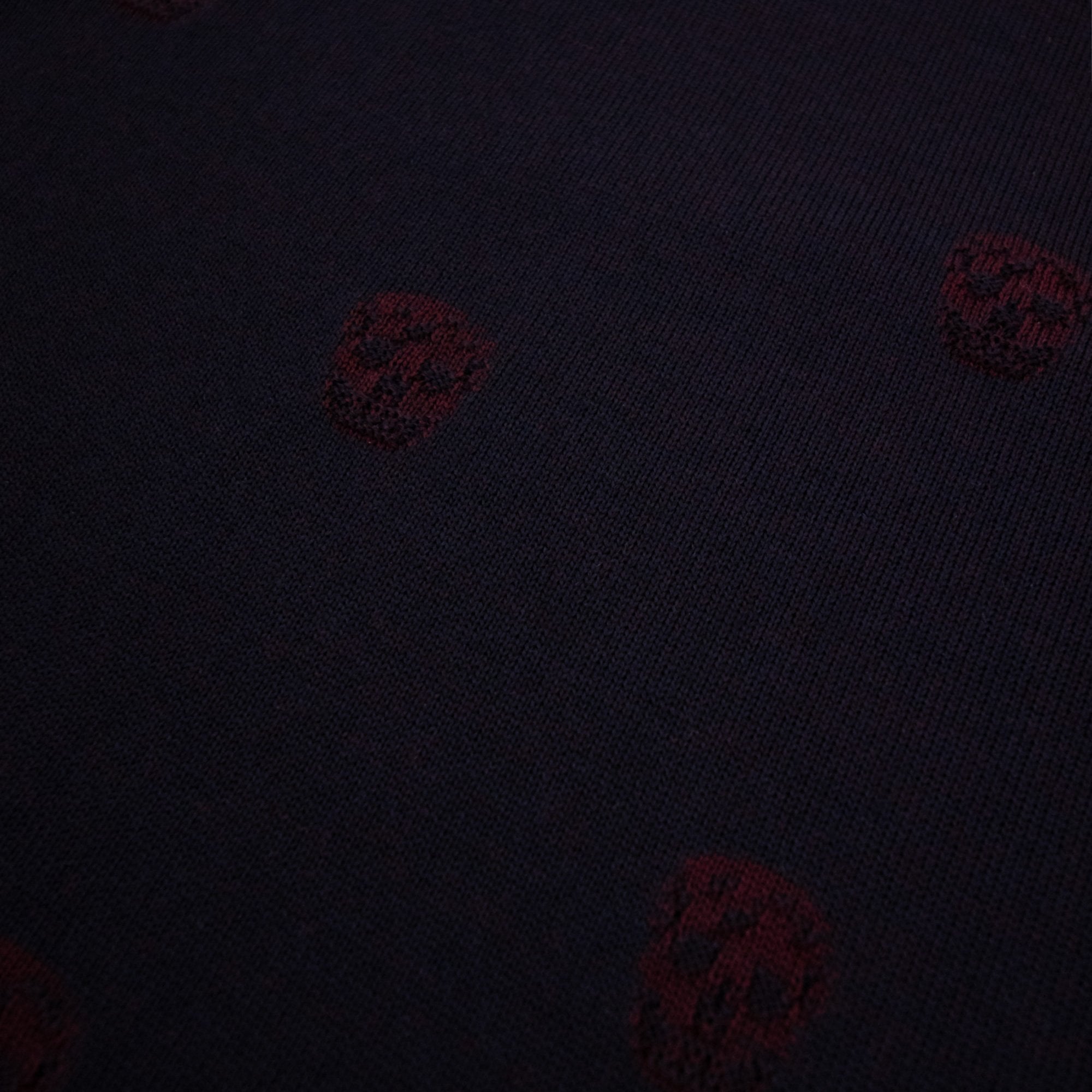 Alexander Mcqueen Skull Patterned Wool Jumper Maroon