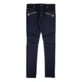 Balmain Logo Embossed Panel Jeans Denim