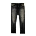 Balmain Distressed Slim Selvedge Jeans Black