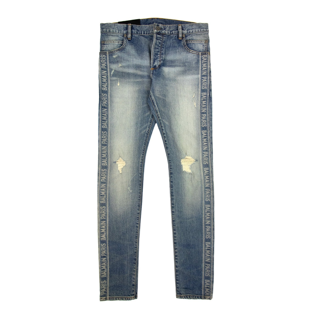 Balmain Jacquard Slim Vintage Jean Denim