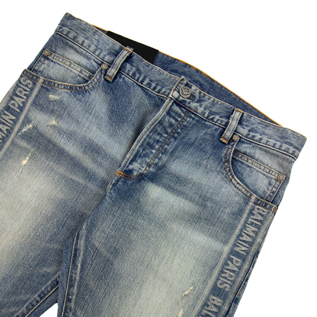 Balmain Jacquard Slim Vintage Jean Denim
