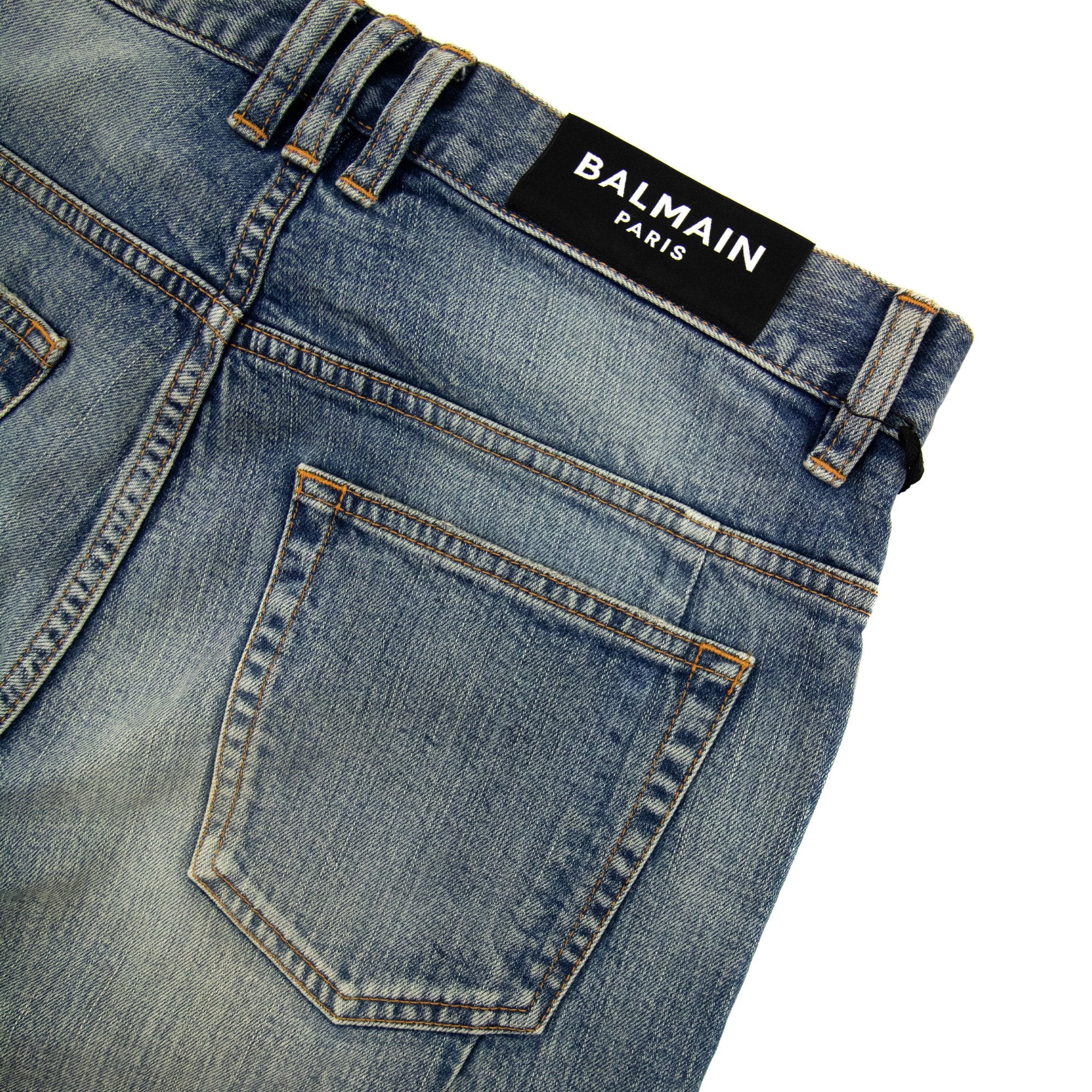 Balmain Jacquard Slim Vintage Jean Denim