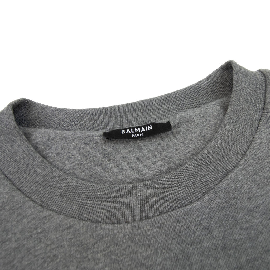 Balmain Embossed Multicuts Sweater Grey