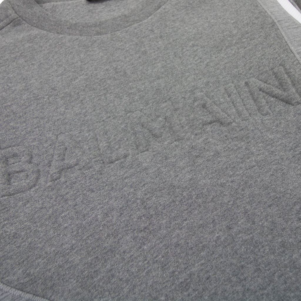 Balmain Embossed Multicuts Sweater Grey