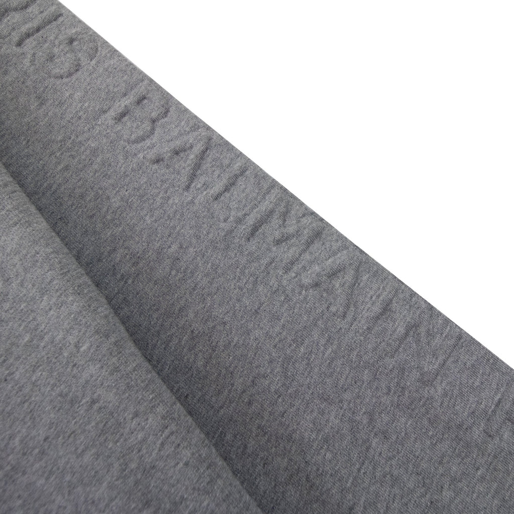Balmain Logo Embossed Sleeve Crewneck Sweatshirt Grey