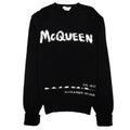 Alexander Mcqueen Branded Logo Knitted Sweatshirt Black
