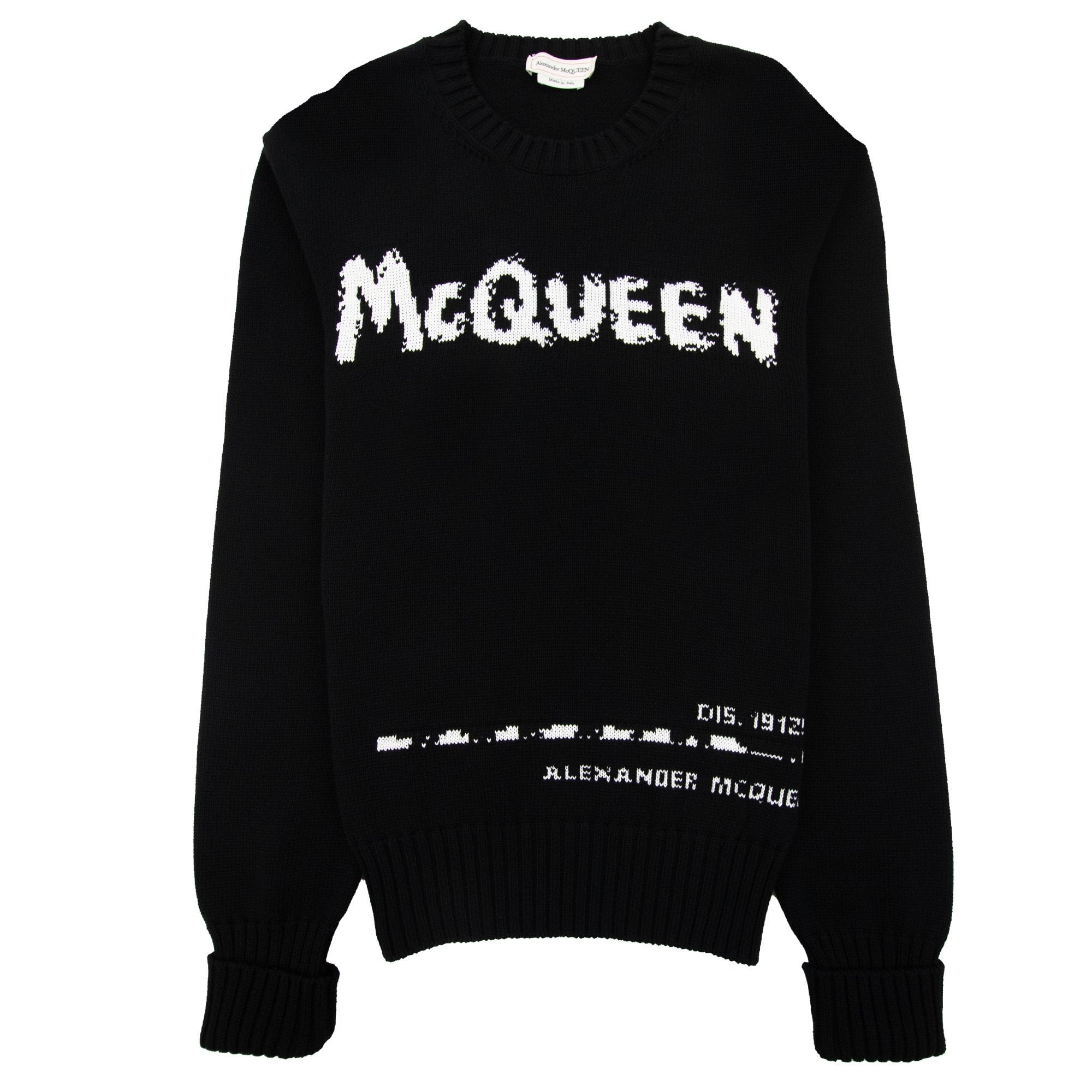 Alexander Mcqueen Branded Logo Knitted Sweatshirt Black