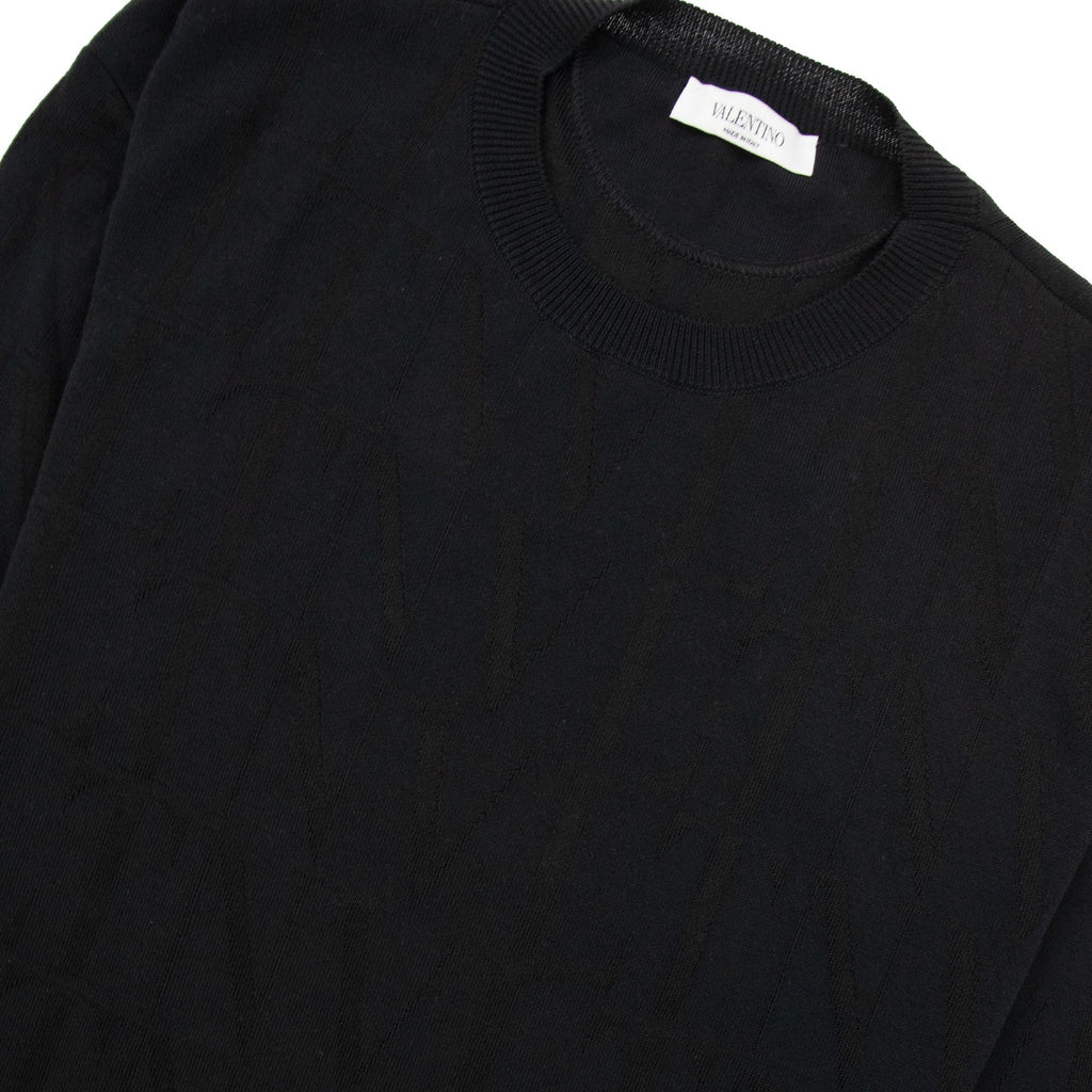 Valentino Vltn Times Crewneck Knit Black