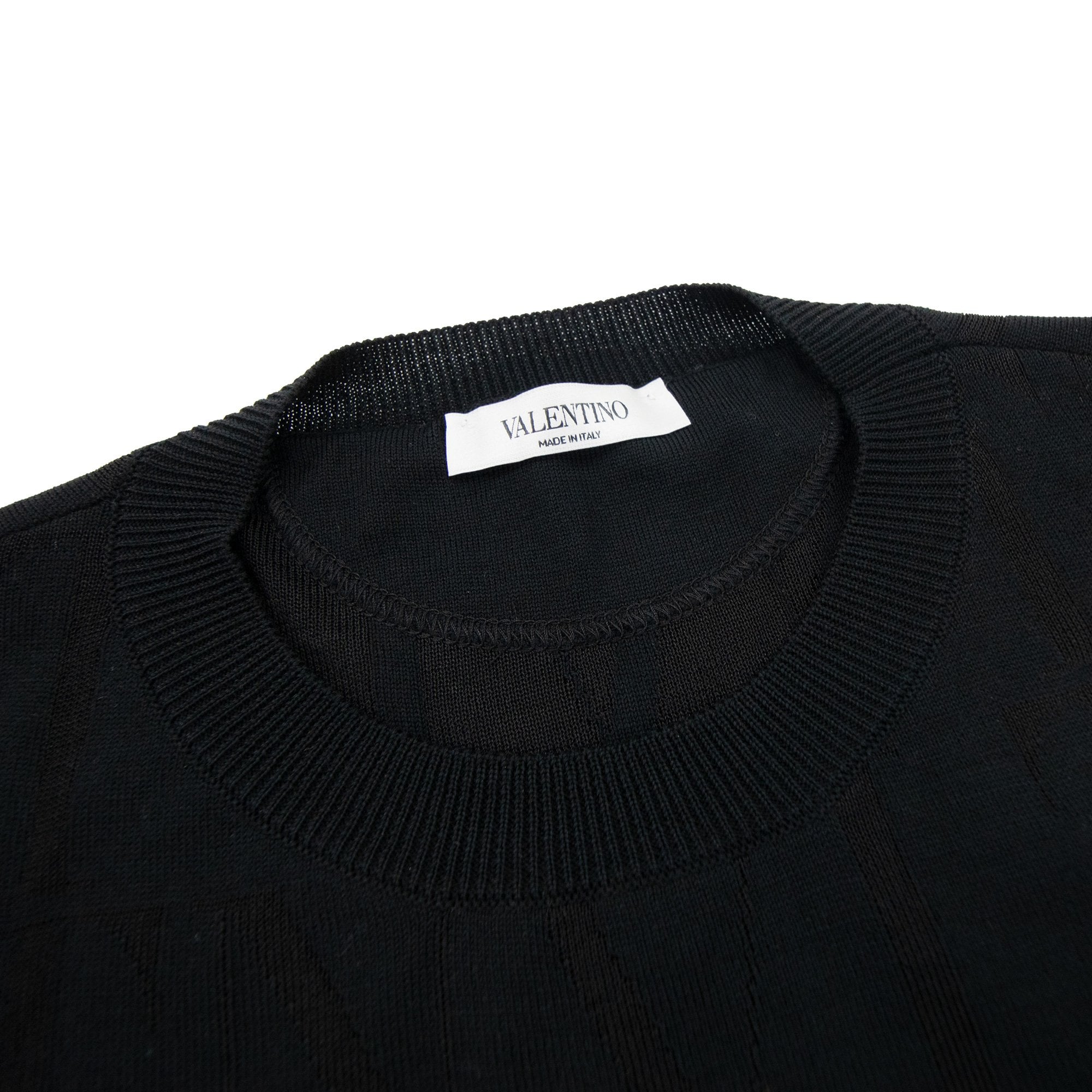 Valentino Vltn Times Crewneck Knit Black