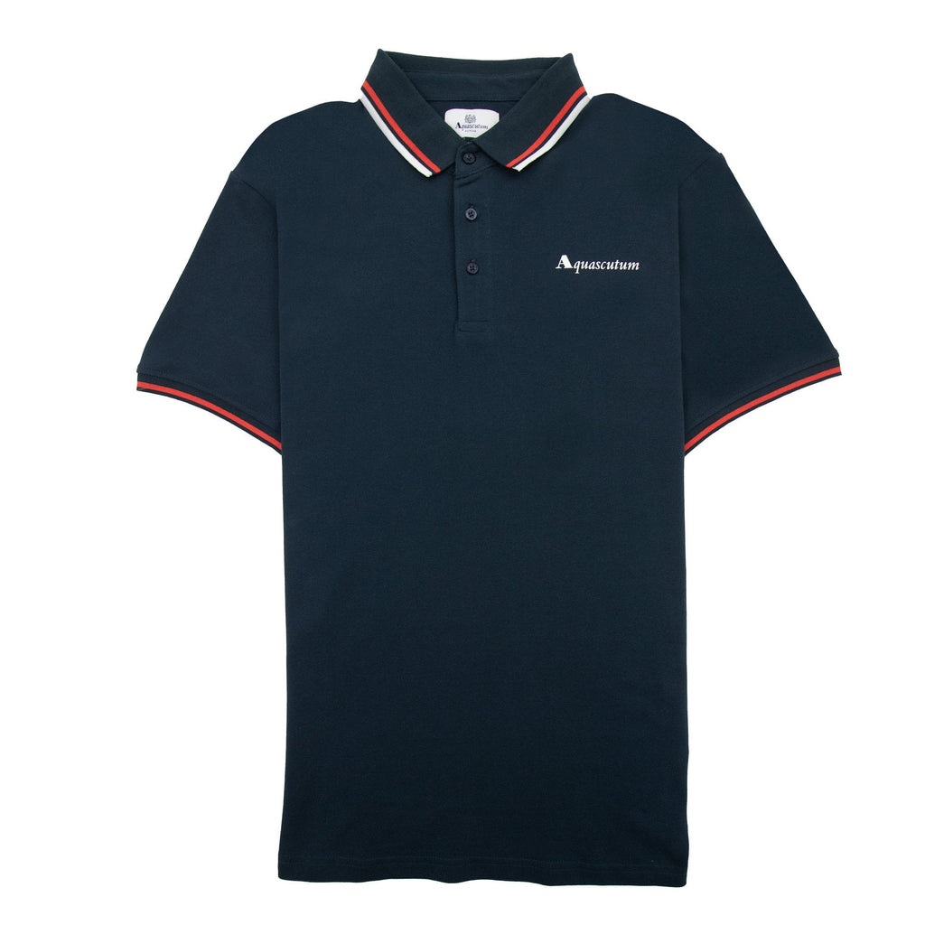 Aquascutum Active Cotton Stripes Polo Navy 11