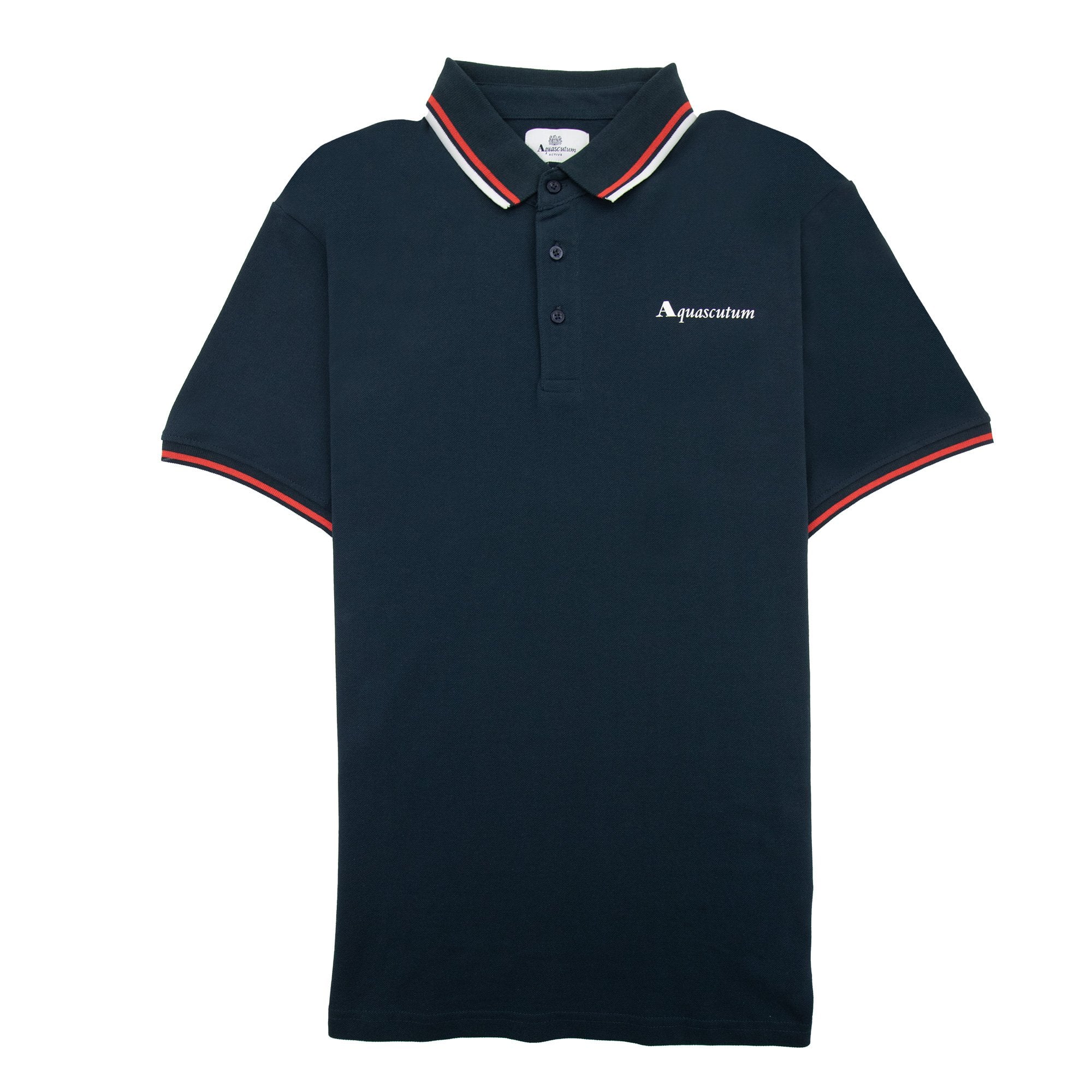 Aquascutum Active Cotton Stripes Polo Navy 11