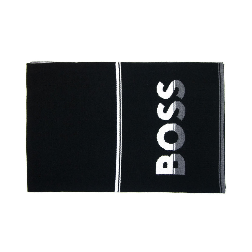Hugo Boss Aloki Logo Scarf Black 001