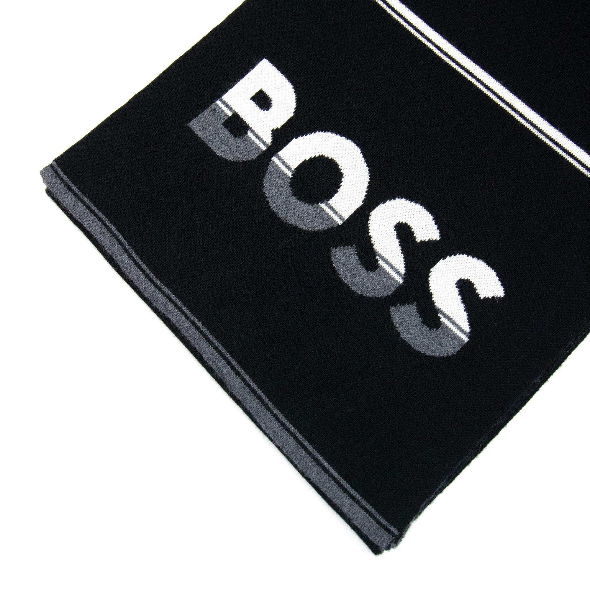 Hugo Boss Aloki Logo Scarf Black 001