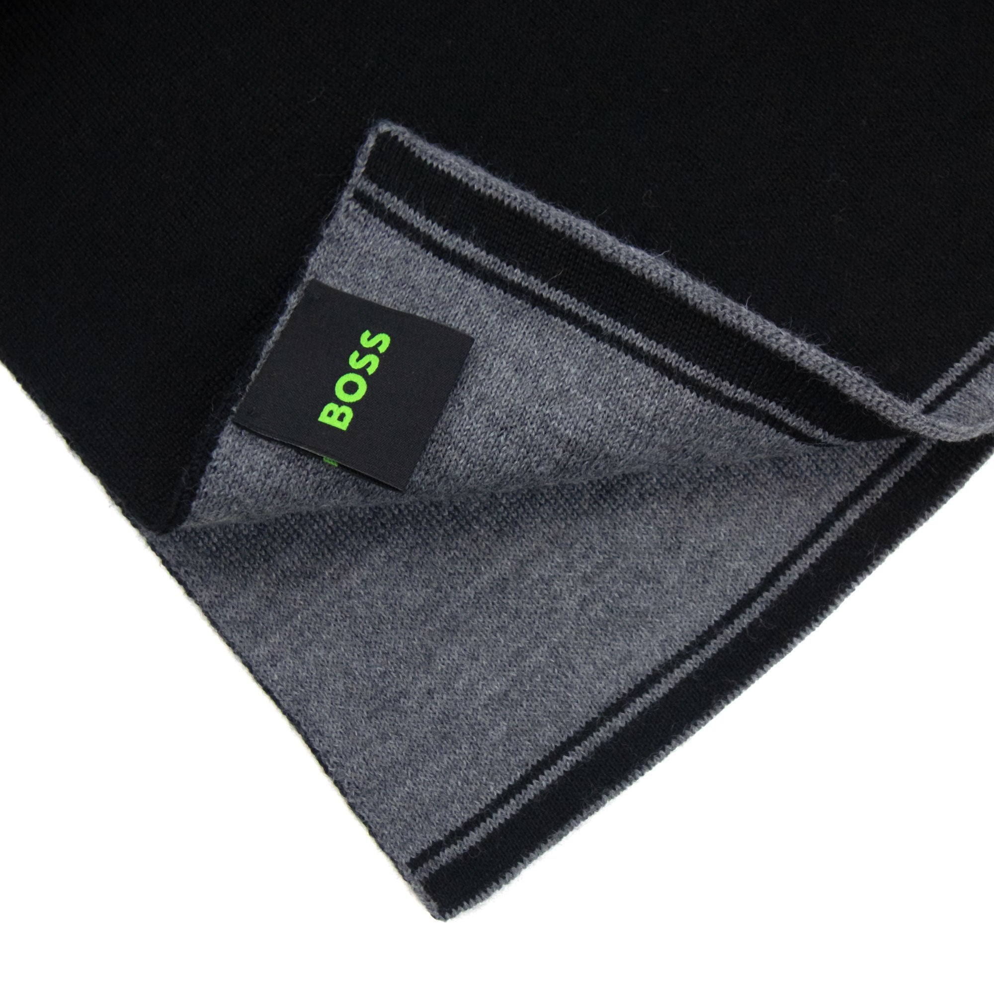 Hugo Boss Aloki Logo Scarf Black 001