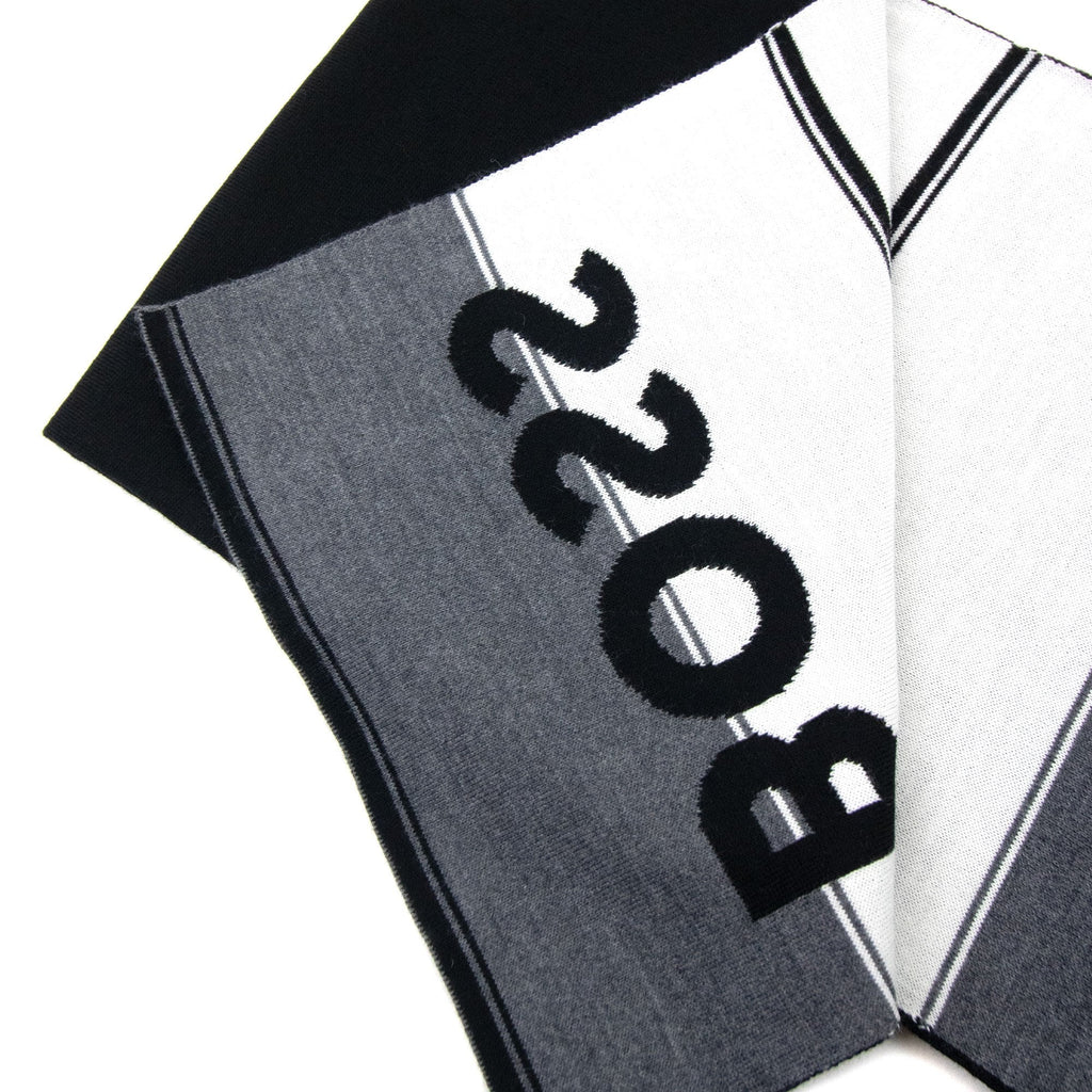 Hugo Boss Aloki Logo Scarf Black 001