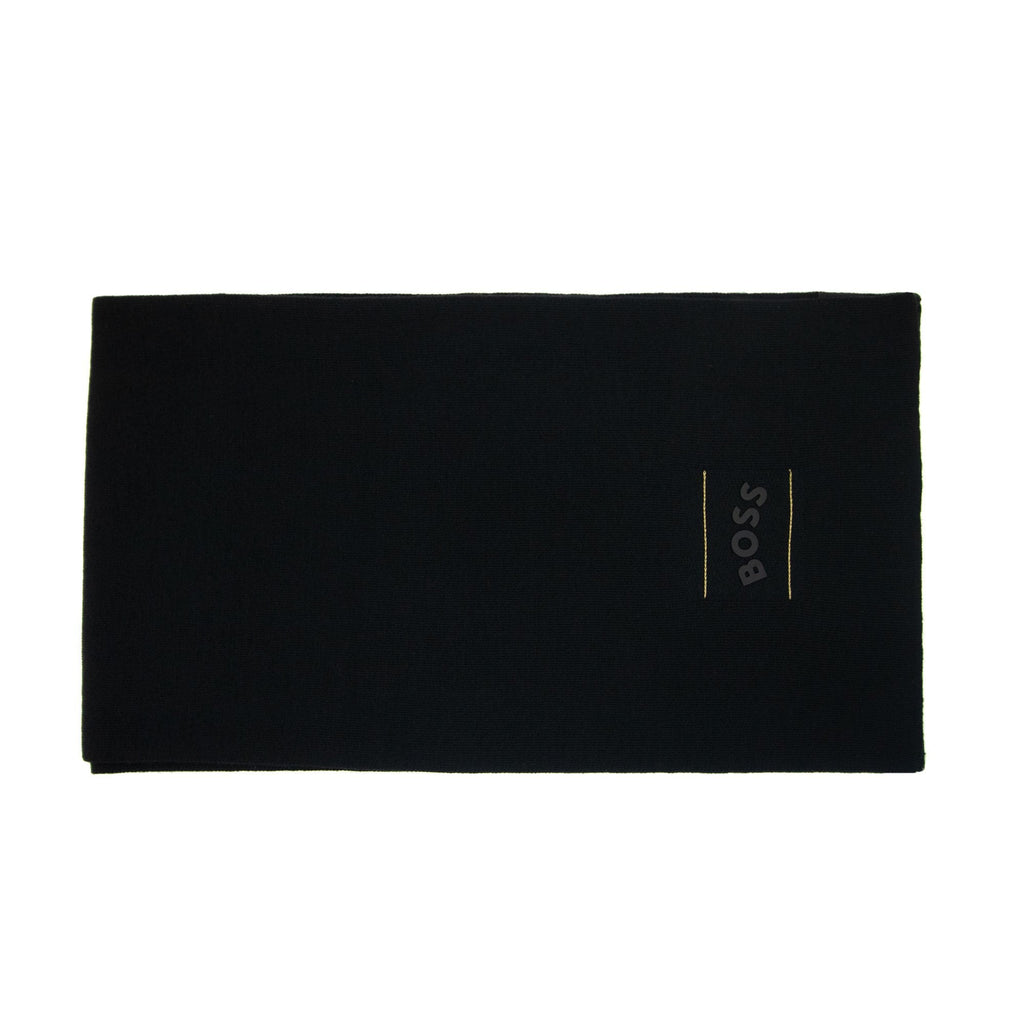 Hugo Boss Aride Logo Scarf Black 001