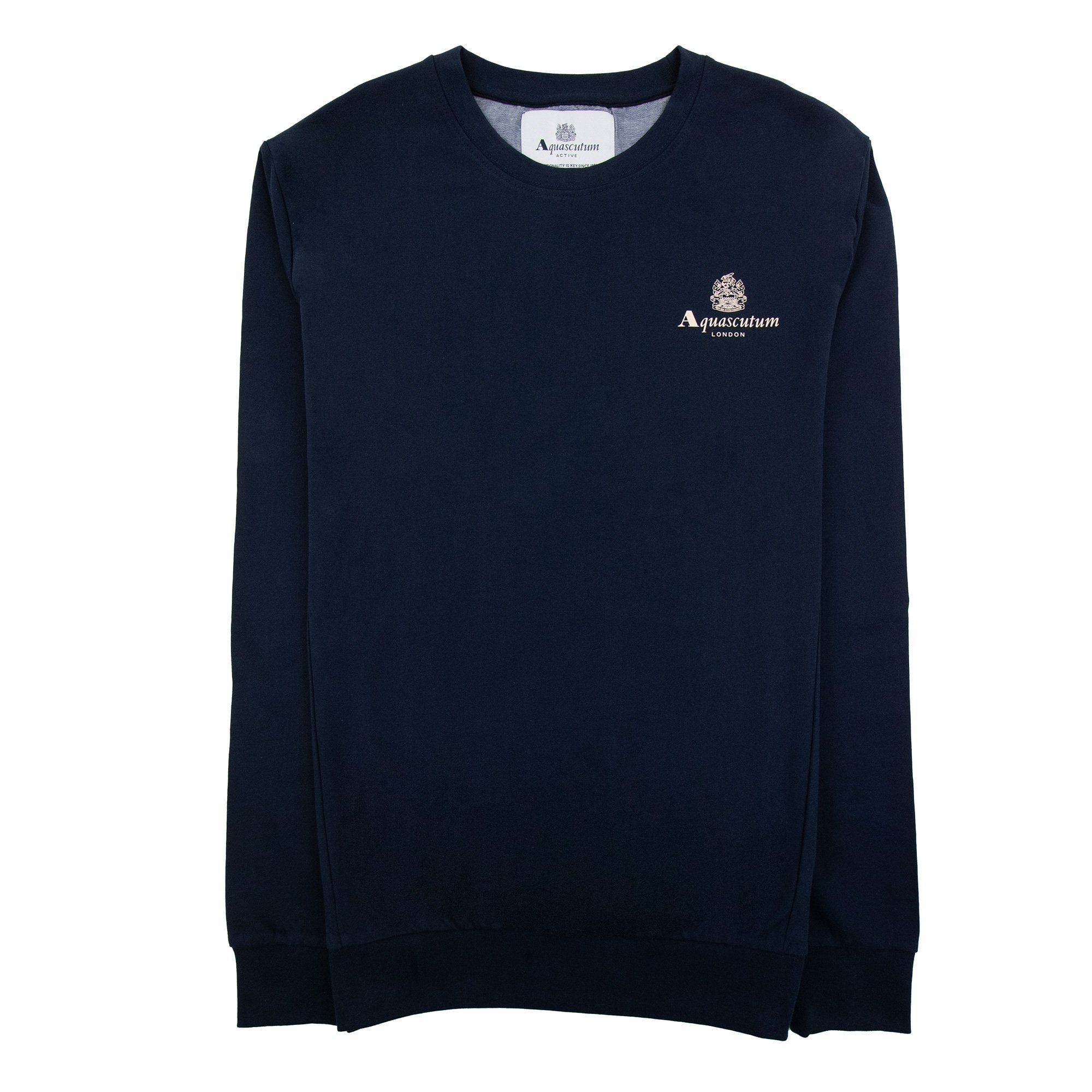 Aquascutum Active Small Logo Crewneck Sweatshirt Navy 11