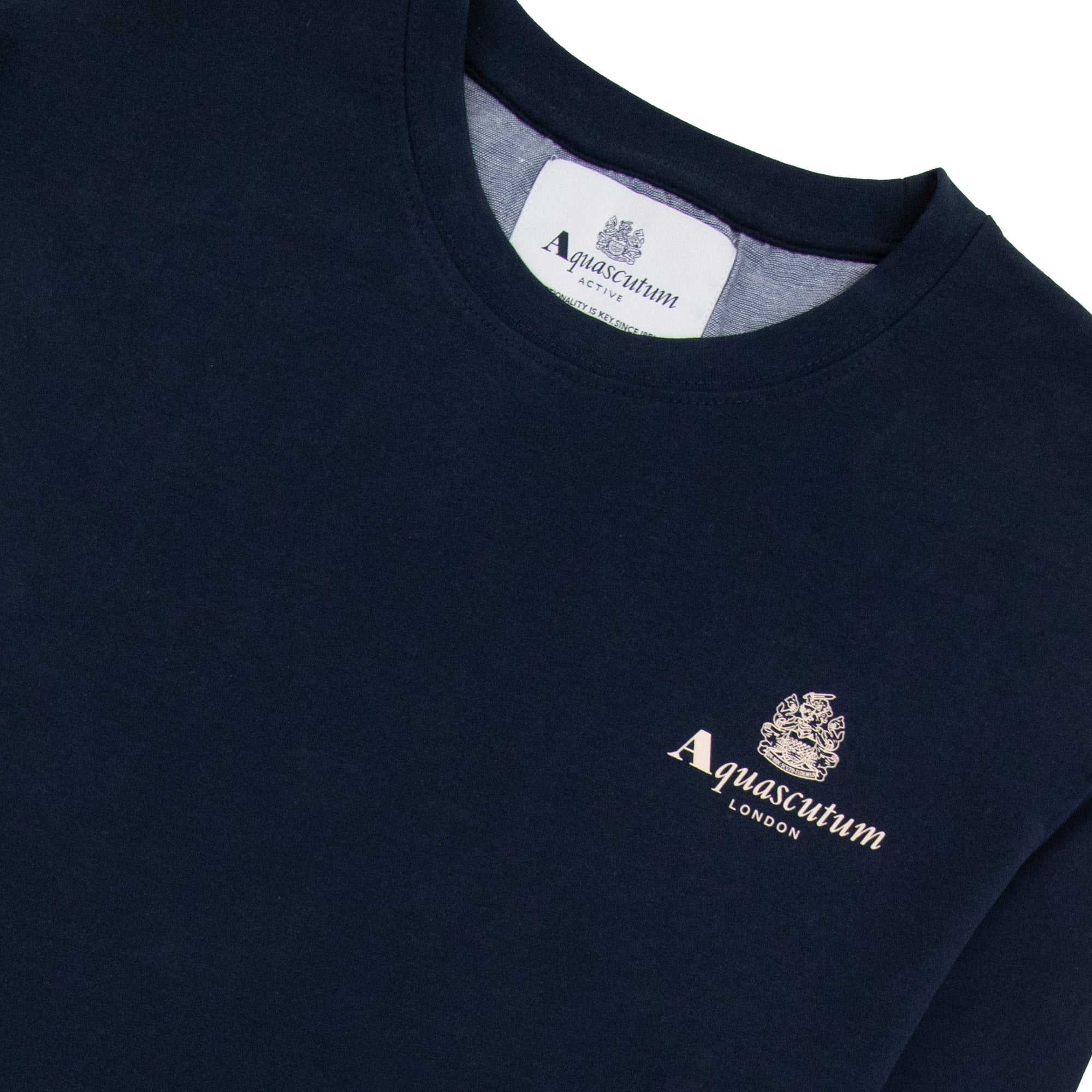 Aquascutum Active Small Logo Crewneck Sweatshirt Navy 11