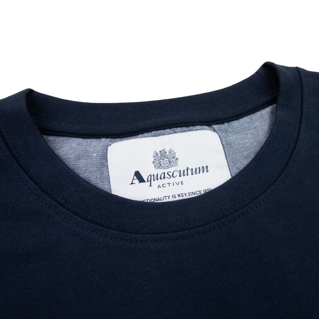 Aquascutum Active Small Logo Crewneck Sweatshirt Navy 11