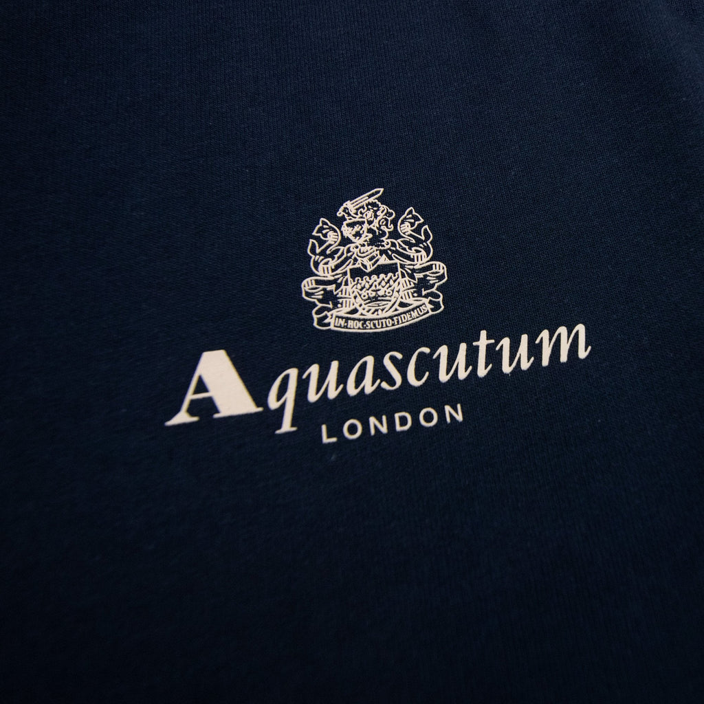 Aquascutum Active Small Logo Crewneck Sweatshirt Navy 11