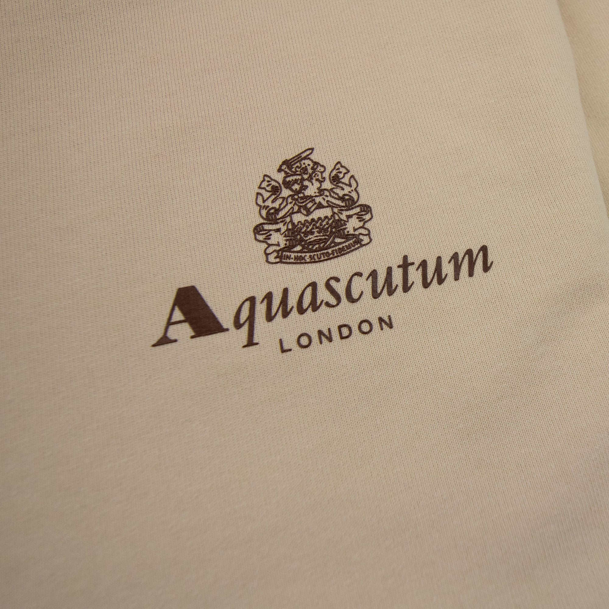 Aquascutum Active Small Logo Crewneck Sweatshirt Beige 03