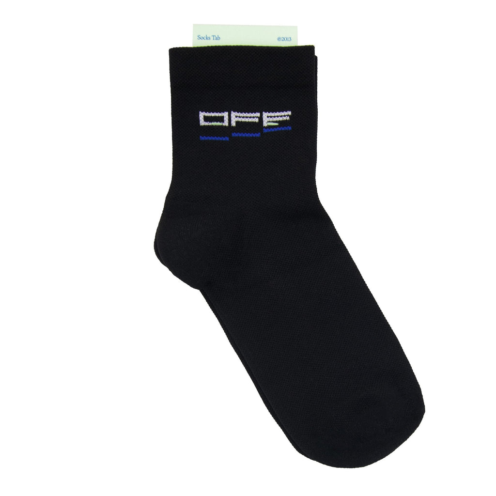 Off White Steps Off Logo Low Socks Black/white