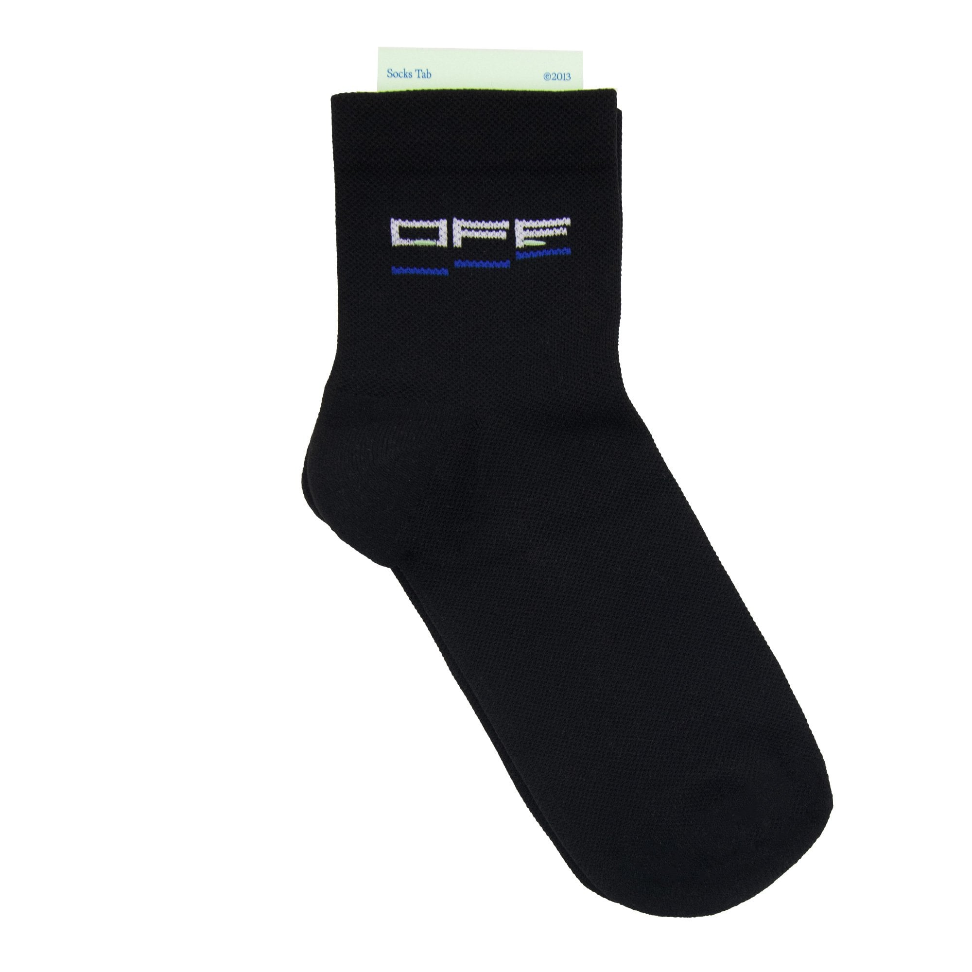 Off White Steps Off Logo Low Socks Black/white