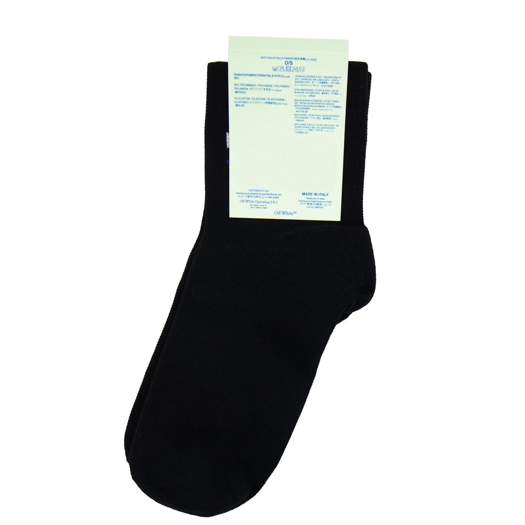 Off White Steps Off Logo Low Socks Black/white