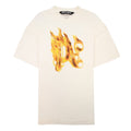 Palm Angels Burning Monogram T Shirt White/gold