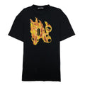 Palm Angels Burning Monogram T Shirt Black/gold