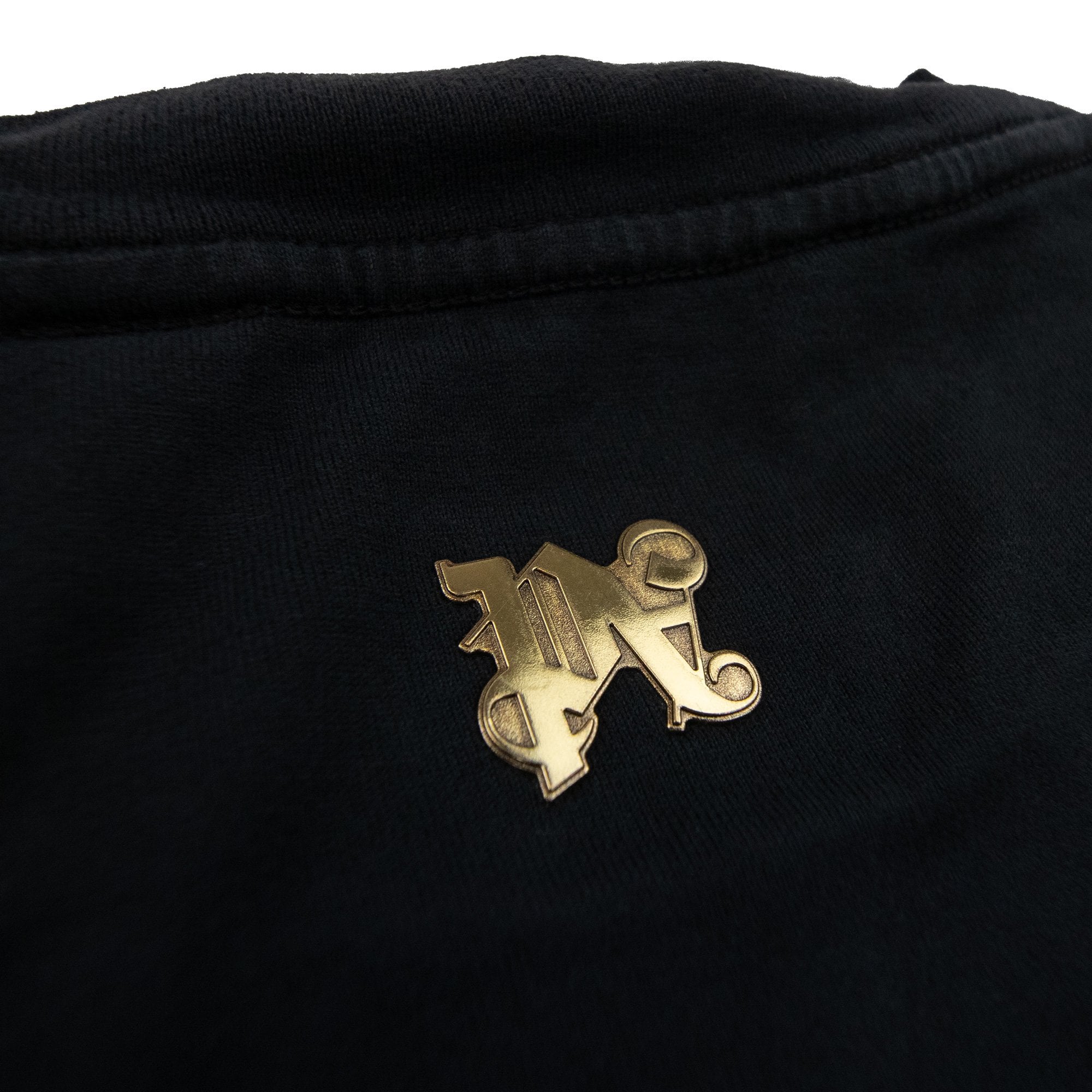 Palm Angels Burning Monogram T Shirt Black/gold