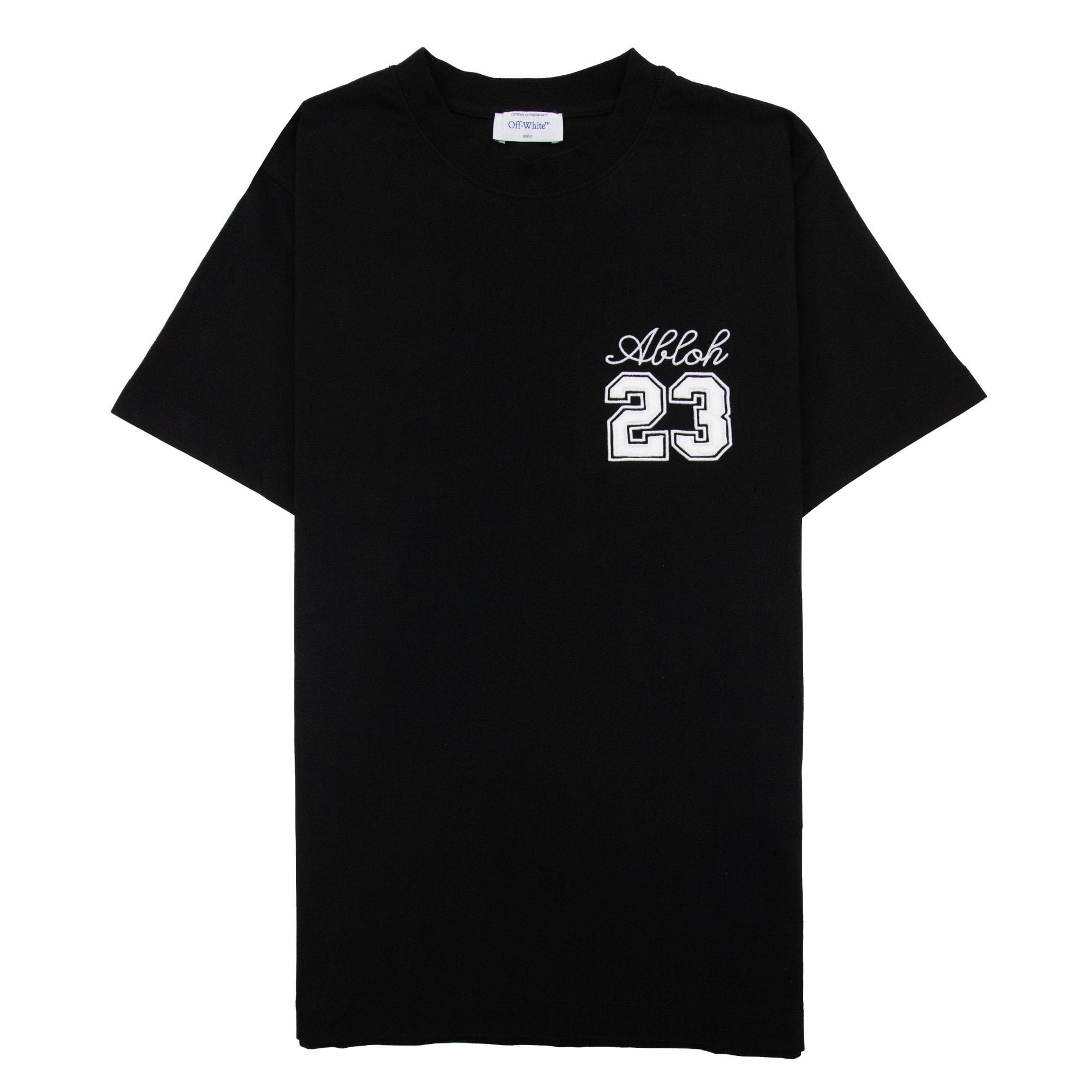 Off White 23 Logo Slim S/s T Shirt Black/white