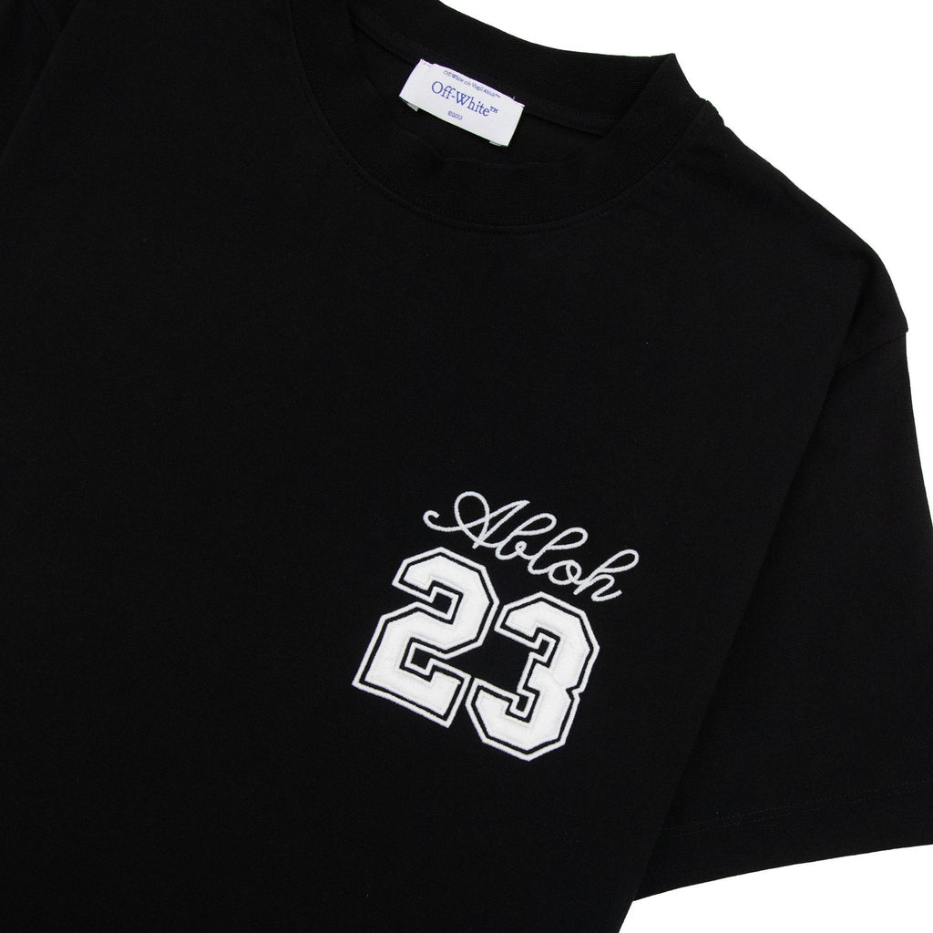 Off White 23 Logo Slim S/s T Shirt Black/white