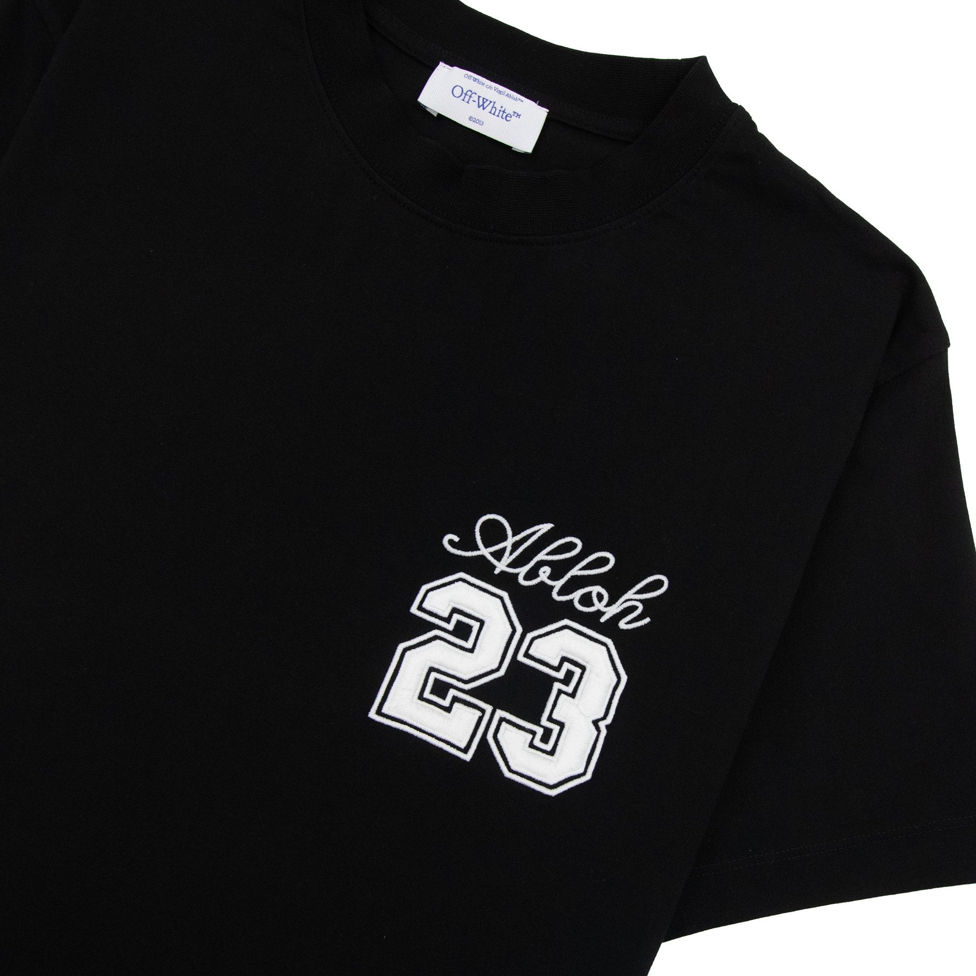 Off White 23 Logo Slim S/s T Shirt Black/white