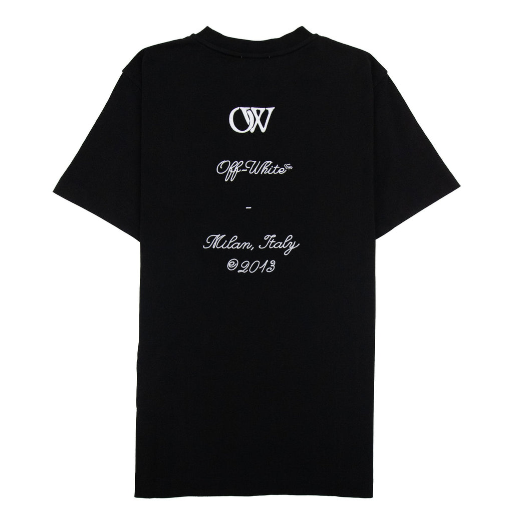 Off White 23 Logo Slim S/s T Shirt Black/white